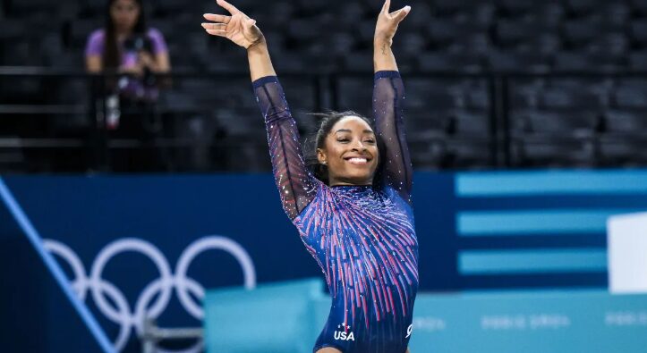 Simone Biles é um dos destaques entre as mulheres no esporte. Foto: Foto: Tom Weller/VOIGT/GettyImages